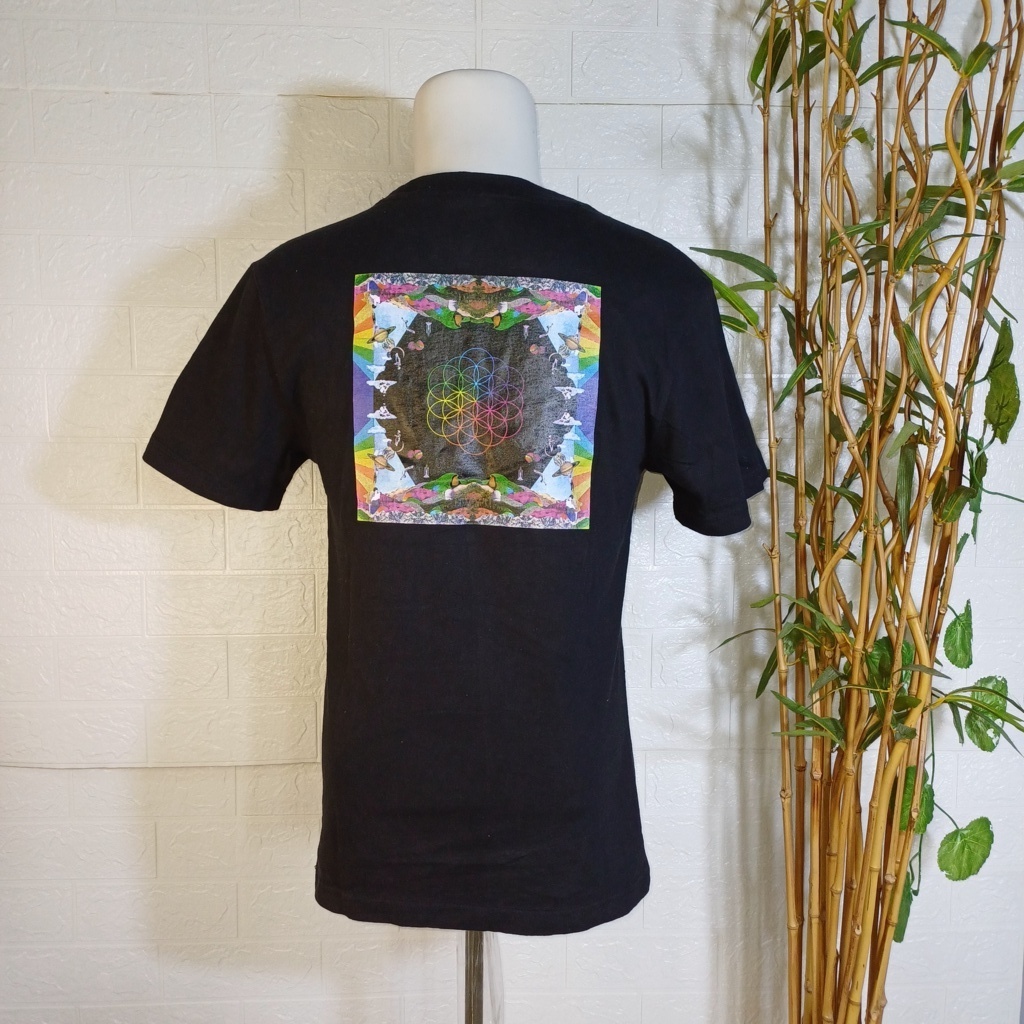 KAOS COLDPLAY A HEAD OF FULL DREAMS X TOPTEN, SIZE M (SECOND BRANDED HITAM, TS0486