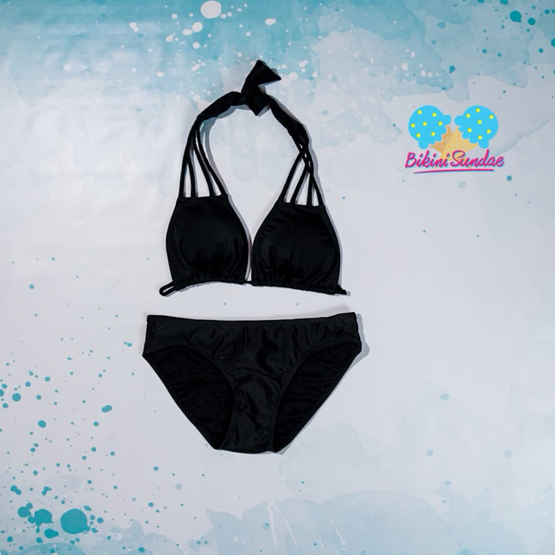 Bikini black hitam triangle seksi tali