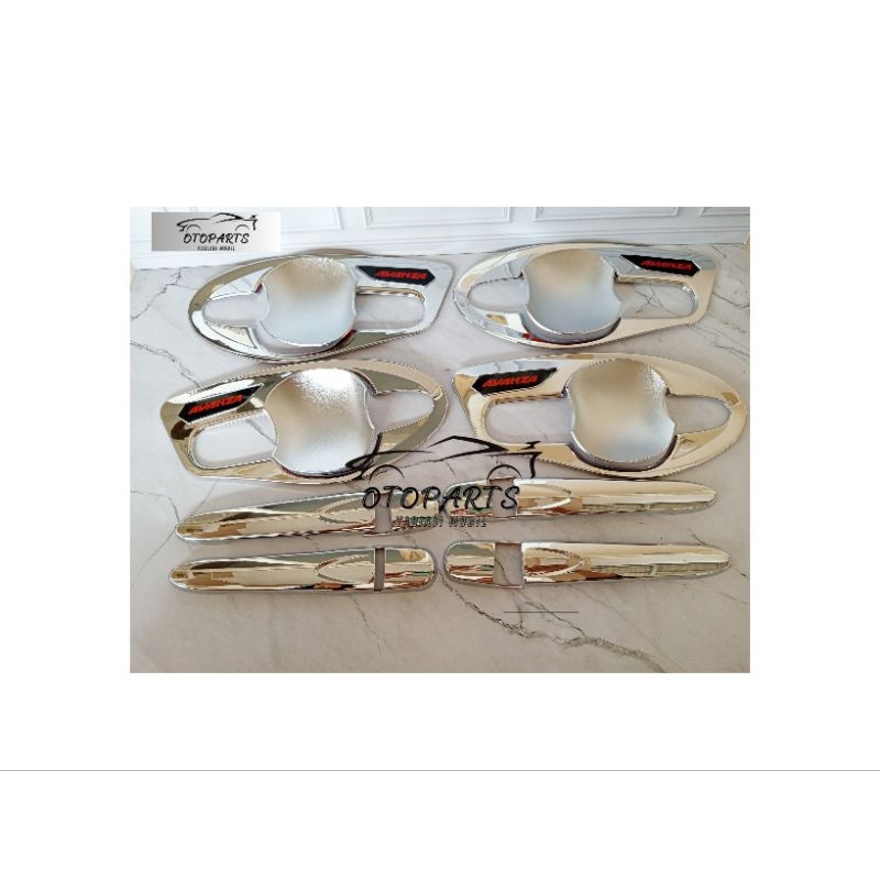 PAKET OUTER COVER HANDLE PINTU MOBIL AVANZA TAHUN 2016-2018 CROM