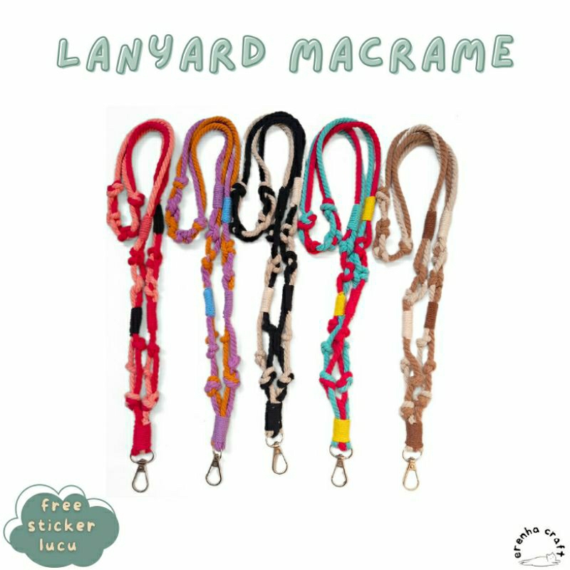 

LANYARD MACRAME - LANYARD - LANYARD LUCU - TALI NAME TAG - LANYARD