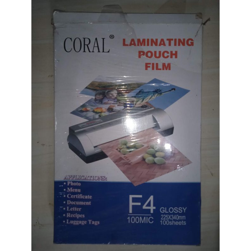 

PELASTIK LAMINATING CORAL F4, A3 (10 pcs)
