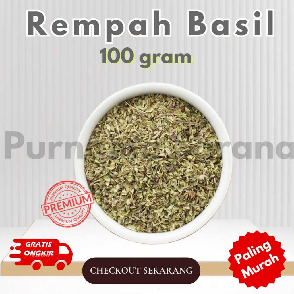 

rempah kering/basil kering/bumbu eropa/100gr/bumbu masakan/ bumbu tambahan