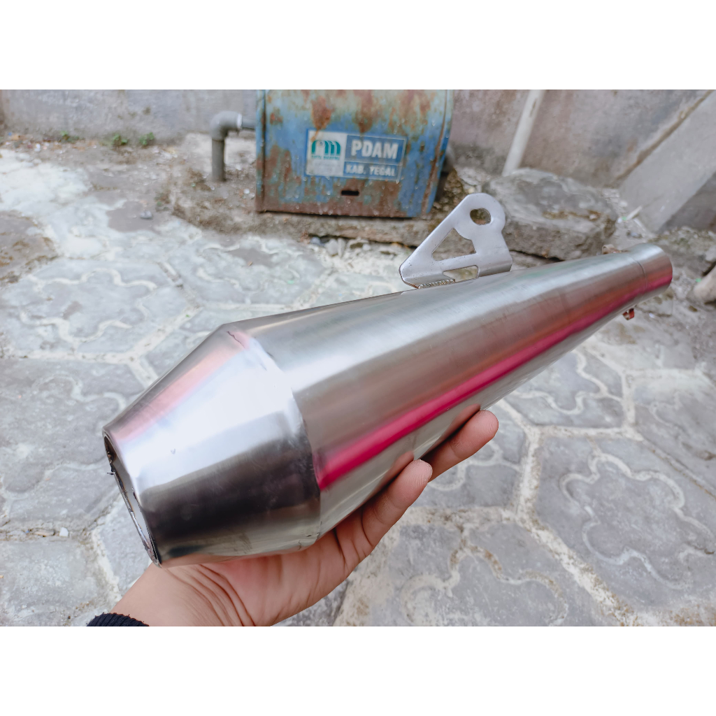Knalpot Slencer Custom Stenlis Stainless CB GL Megapro Scorpio Tiger Caferacer bobber Japstyle Motor