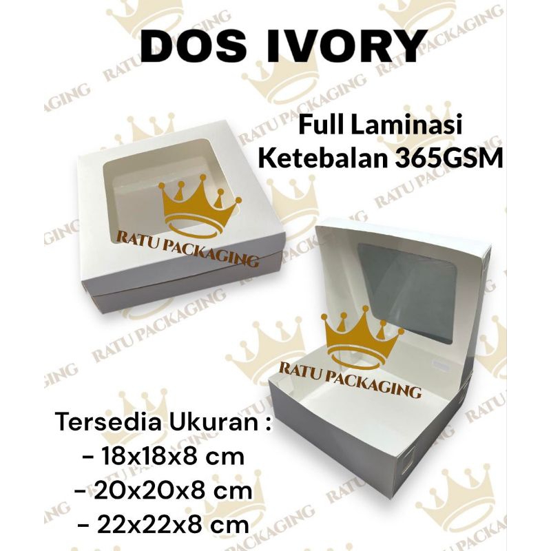 

RATU | DOS IVORY LAMINASI (365 GSM) TINGGI 8 CM / KARDUS KOTAK BOX IVORY LAMINASI HAMPERS PAKAIAN MAKANAN CAKE TART KUE PUDDING