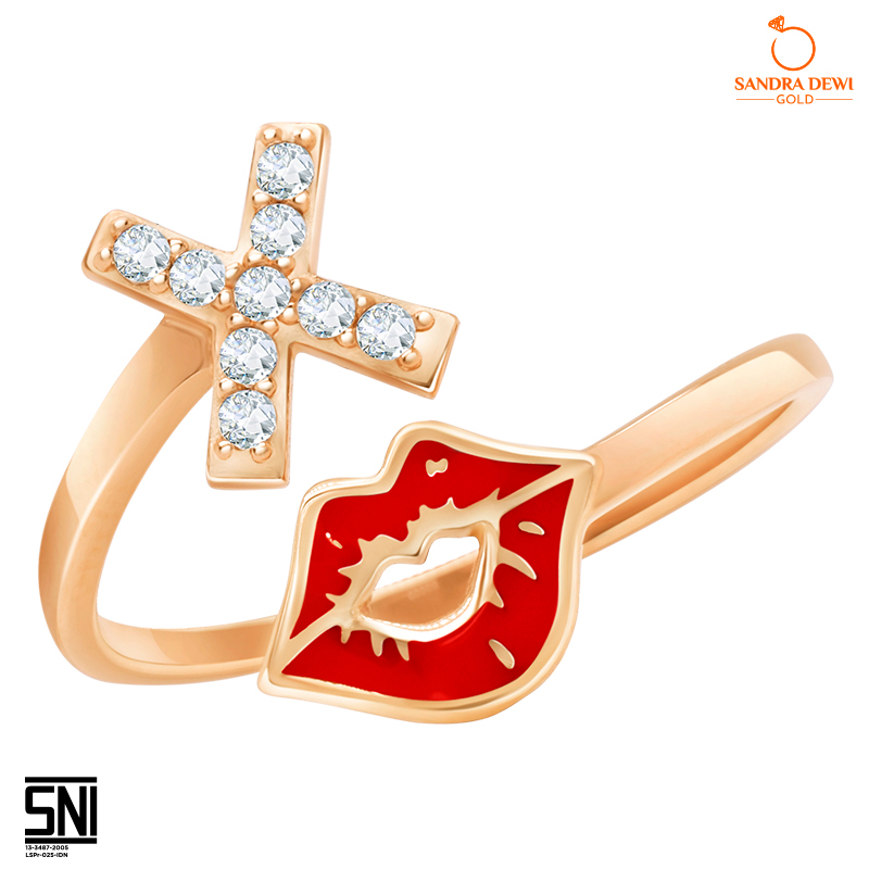Cincin Sandra Dewi Gold Betty Boop XOXO Collections 3WZ1465