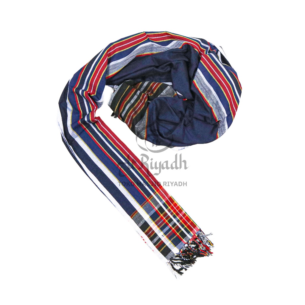Sorban ARRIYADH Tenun QUBBATUL HODRO Full Motif Garis Warna