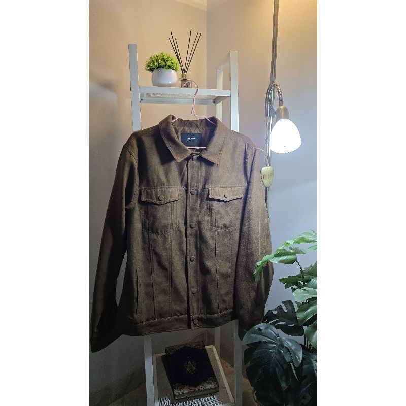 Preloved Suede Trucker Jacket Pull&Bear Pria Original 100%