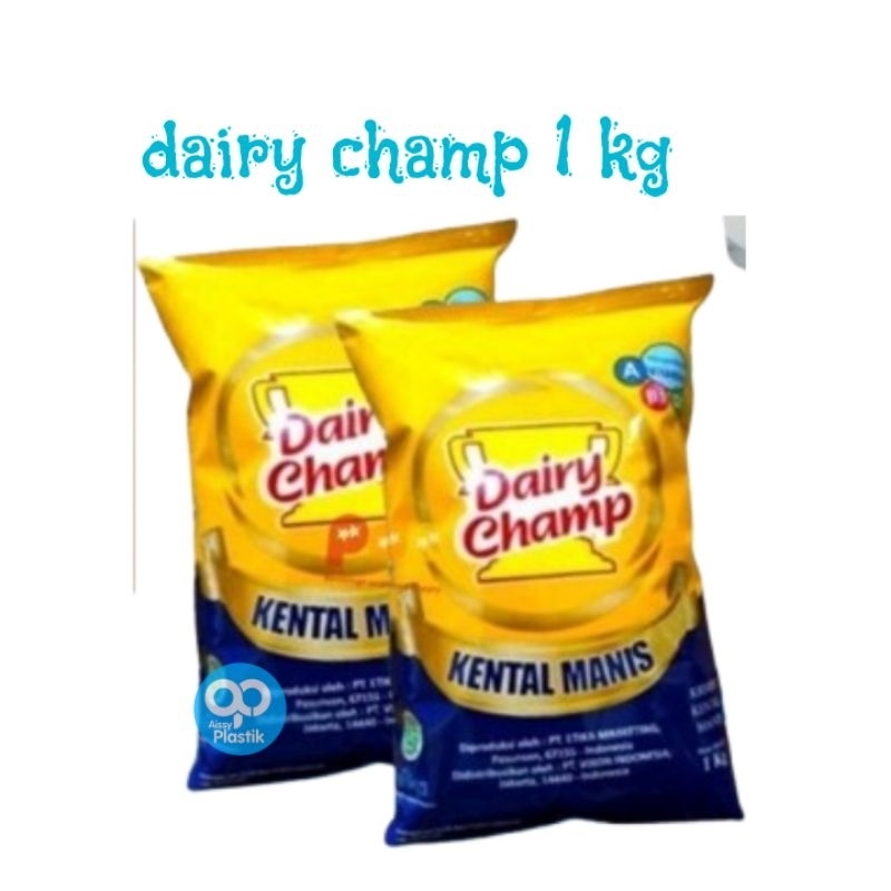 

susu kental manis sachet dairy champ 1 kg (pillow)