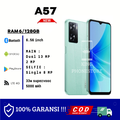 Oppo A57 Ram 6/128GB Garansi 1 Tahun