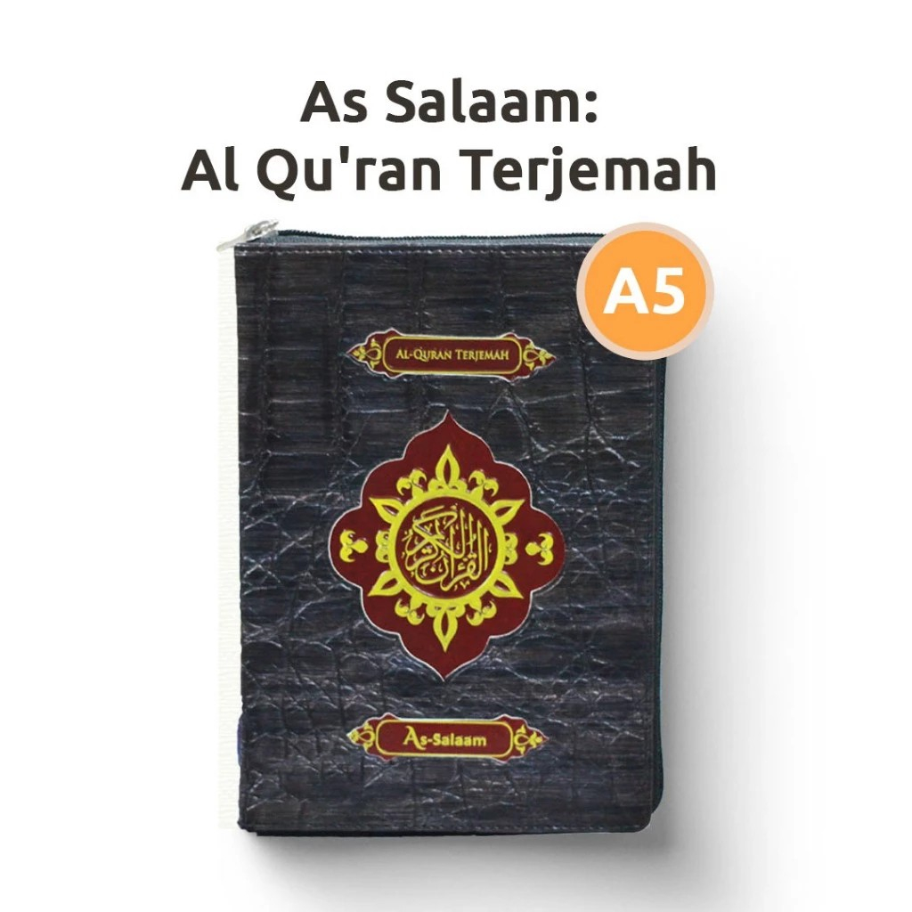 Al Quran Terjemah Quran Ukuran A5 Sedang- AlQuran As Salaam Resleting Quran sedang