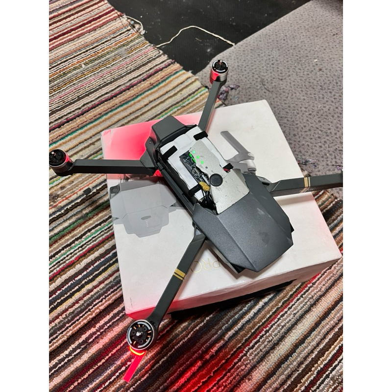 Drone DJI Mavic pro bekas Crash masih hidup konek ke remot Gimbal mati