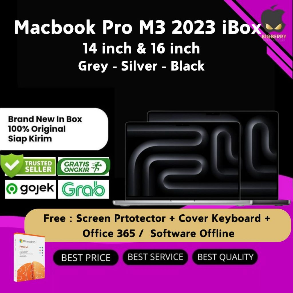 IBOX Apple MacBook Pro 2023 14 16 Inch M3 Pro M3 Max RAM 8GB 18GB Black Silver | Original
