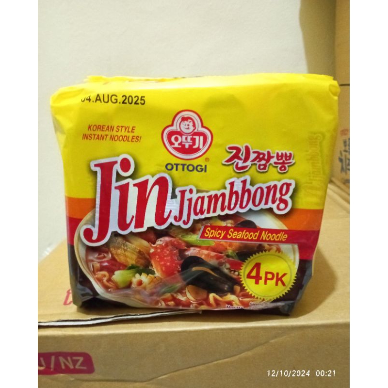 

ottogi jin jjambong spicy seafood nodle 520g isi 4 pcs