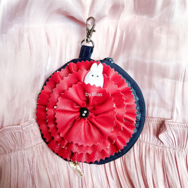 RARE Pouch Totoro Putih Bunga Mawar Merah Keychain Studio Ghibli Sun Arrow Ny Neighbour Totoro Gantu