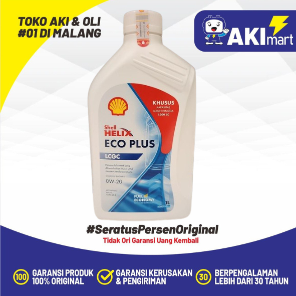Shell Helix Eco 0W20 Plus 1 Liter Oli Mobil