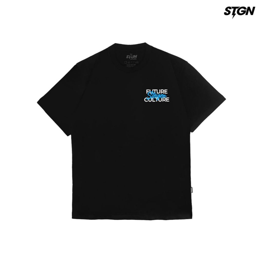 Steigen kaos pria lengan pendek hitam - tshirt sign in