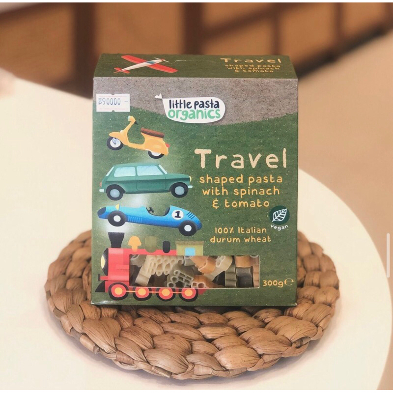 

Little Pasta Travel Shaped Organics 300gr | Pasta Gandum Utuh Organik | MPASI Bayi