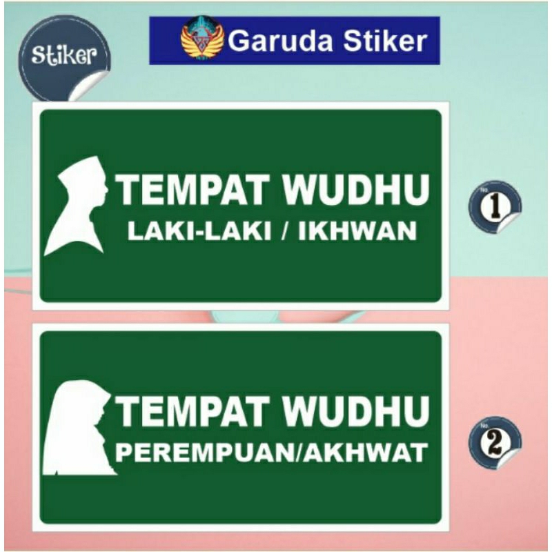 

stiker tempat wudhu laki laki tempat wudhu perempuan