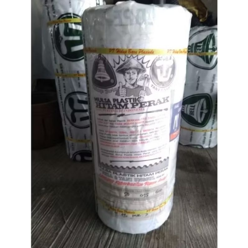 Plastik Mulsa Bell Hitam Perak Lebar 100 Cm Panjang 600 M Plastik mulsa pertanian