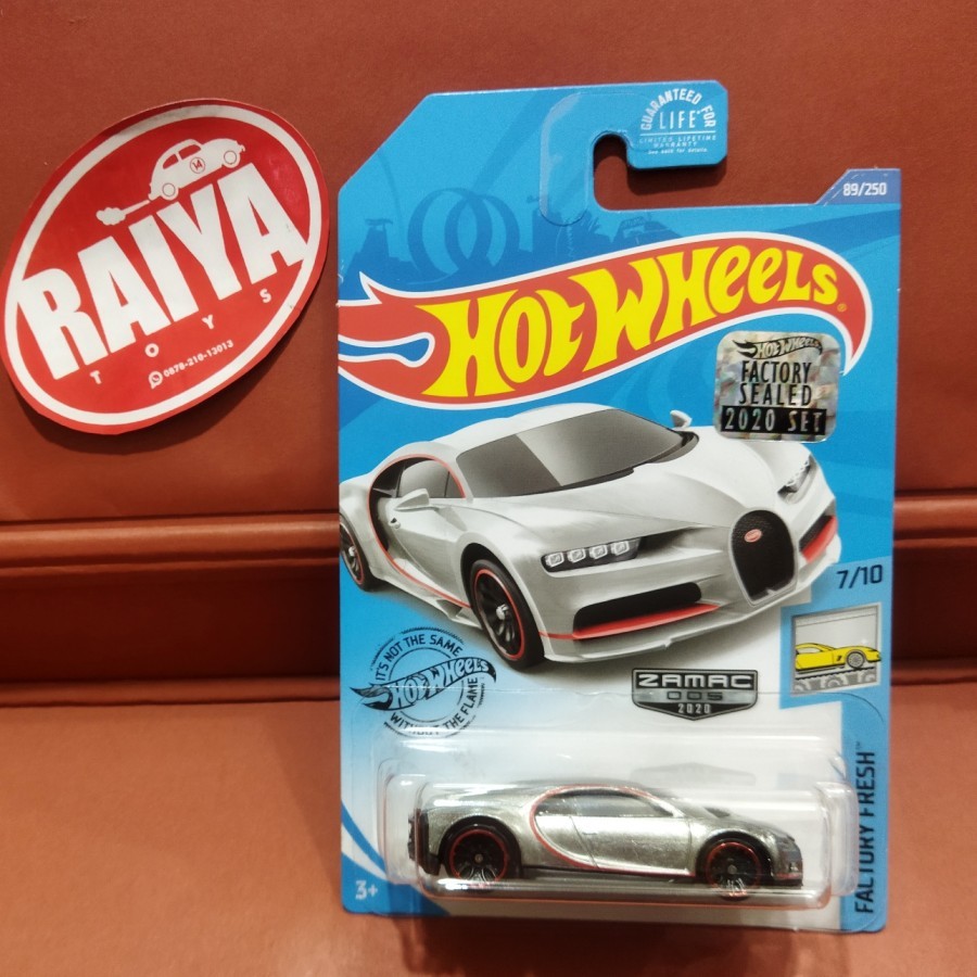 Hot Wheels Zamac '16 BUGATTI CHIRON Silver Walmart Edition Factory Sealed 2020
