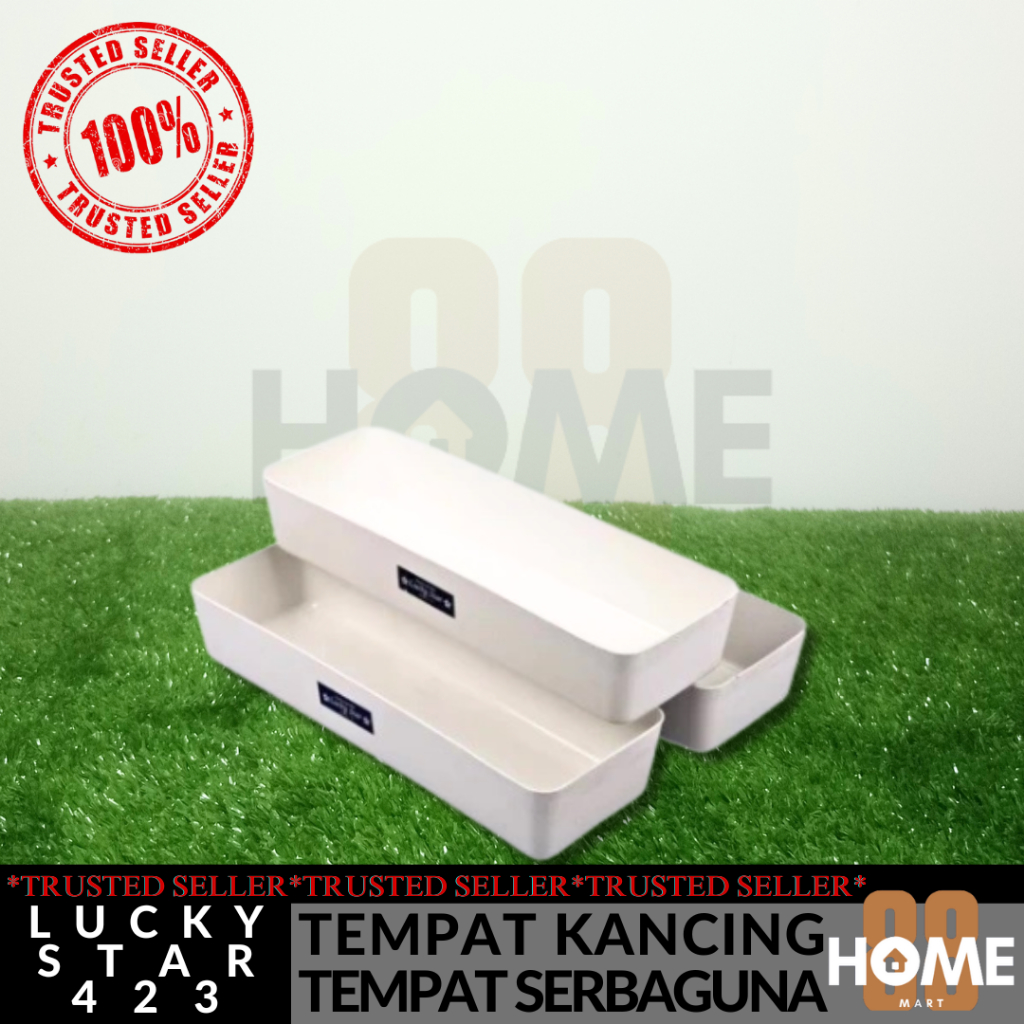 

LUCKY STAR 423 - TEMPAT / KOTAK KANCING / MANIK-MANIK PLASTIK / KOTAK PENSIL / BOLPOIN