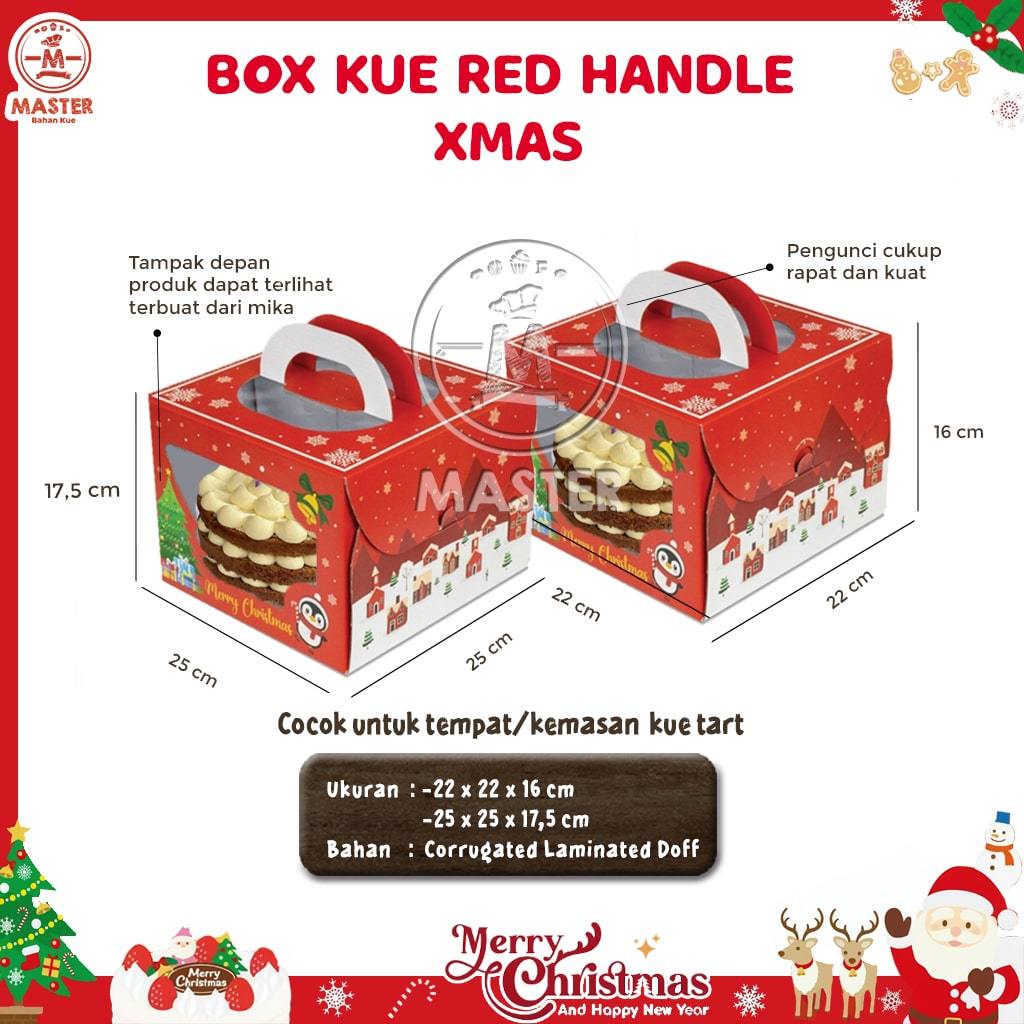 

Box Kado Natal XMAS Cake Box Handle Dus Kue Tart Pudding Bolu Natal Christmas Gift Box [1 pcs]