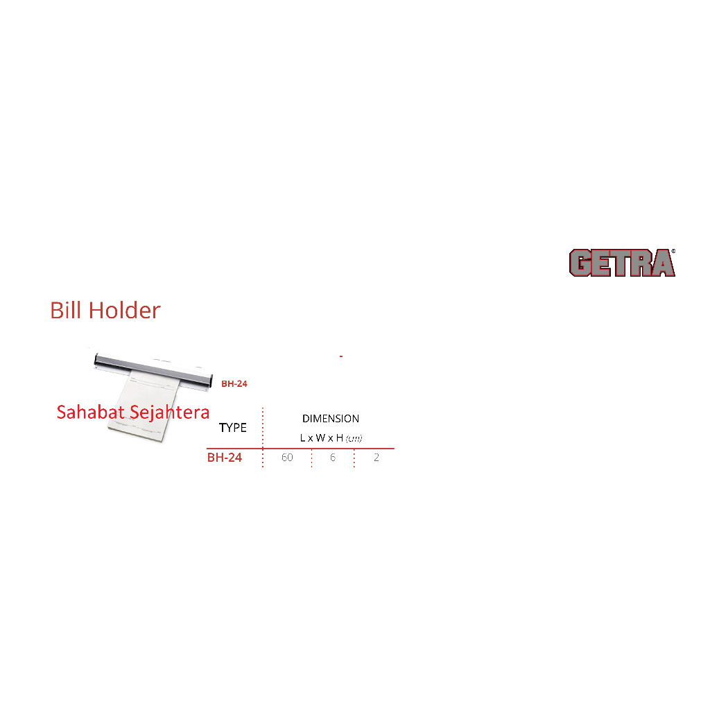 GETRA Bill Holder bh-24 Map Tagihan Restoran - Tempat Nota Bon Pembayaran
