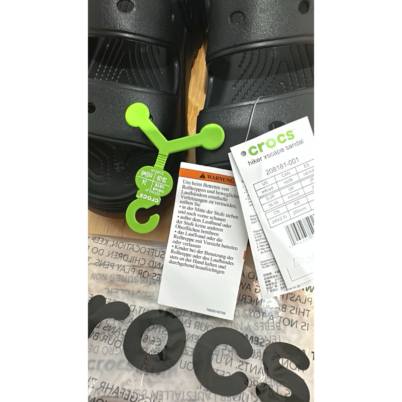 Crocs Hiker Exspres Sandals Original Warna Hitam size 38-39