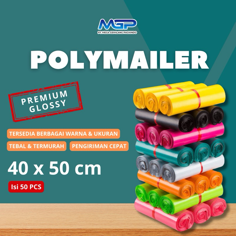 

Packaging Polymailer Premium Glossy, 40 x 50 cm , Tebal & Termurah | Plastik Packing | Plastik Online Shop