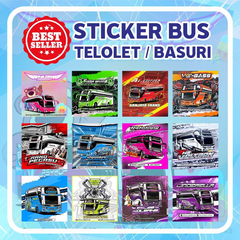 

STICKER BUS MANIA/BASURI ( STICKER BUS VIRAL) ISI 54 PCS