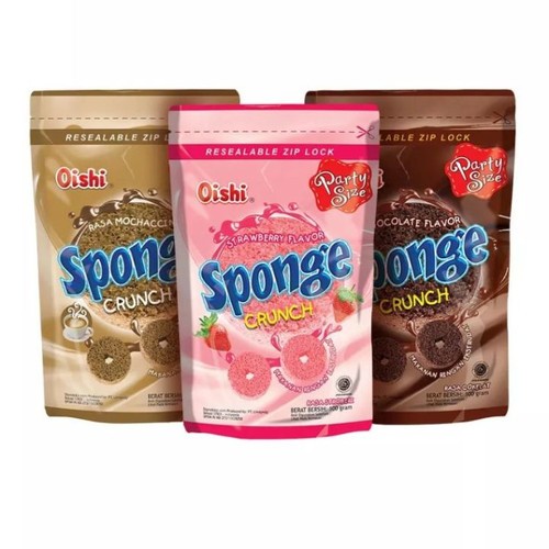 

oishi sponge cokelat 100g - oishi sponge pouch