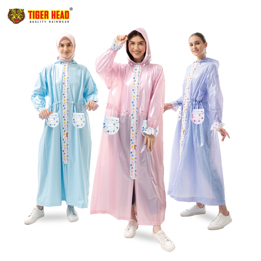 Jas Hujan Gamis Serut Eliza 70007 Tiger Head