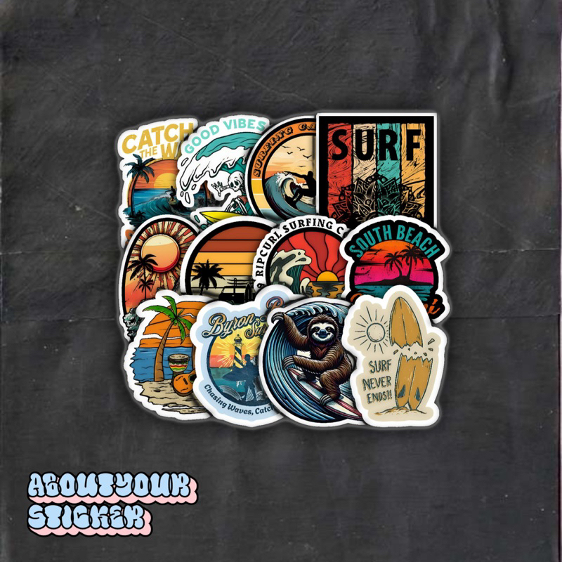 

Sticker Surfing aesthetic isi 12pcs