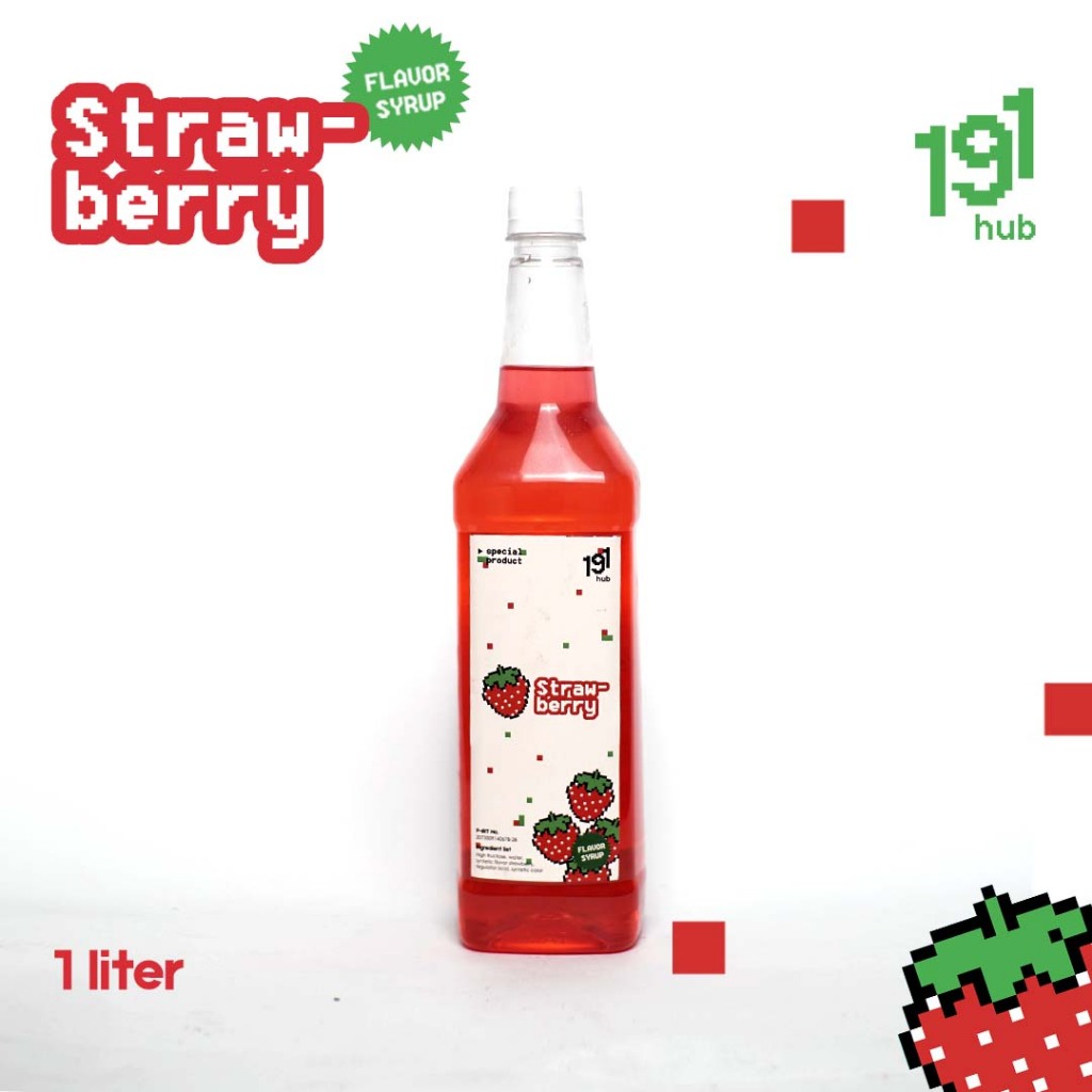 

flavour syrup strawberry 1000 ml | nineteen one hub