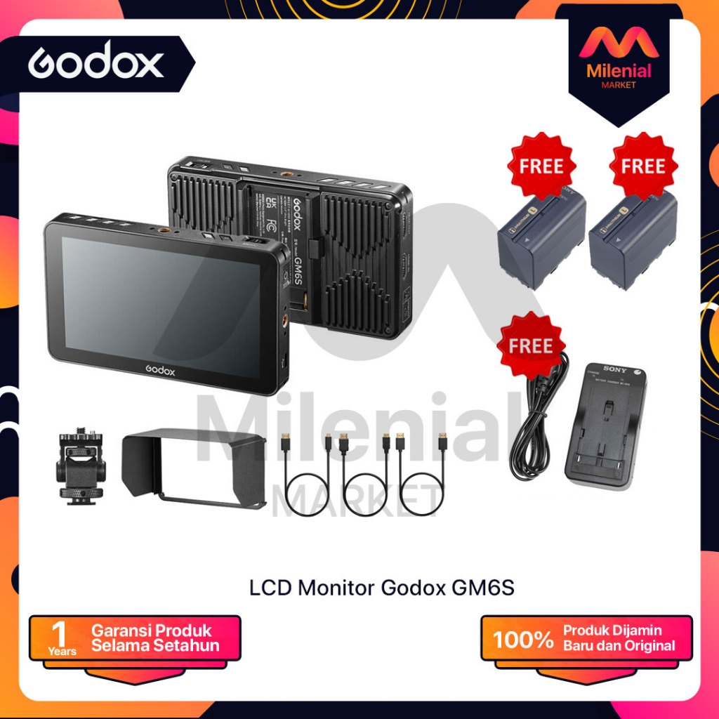Godox GM6S Camera Monitor 4K HDMI Touchscreen / Godox GM6S