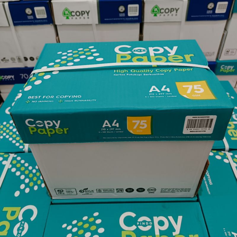 Ay00 (1 DUS) KERTAS HVS A4 75 GRAM & F4 75 GRAM COPY PAPER