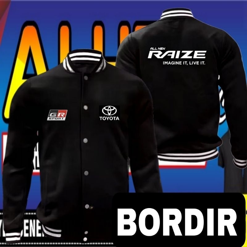 Jaket bordir all new raize jaket Toyota raize jaket varsity Toyota raize jaket seragam Toyota raize 