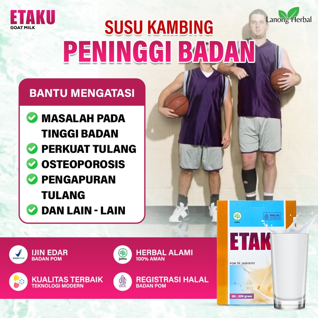 

Susu Peninggi Badan Remaja Dewasa Anak Usia 12 17 18 20 Tahun Keatas Vitamin High Calcium Susu Etaku
