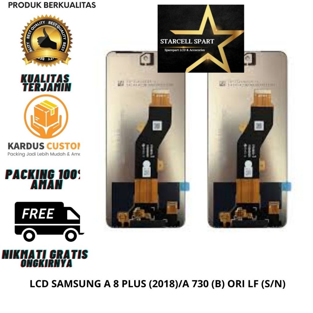 LCD SAMSUNG A 8 PLUS (2018)/A 730 (B) ORI LF (S/N)
