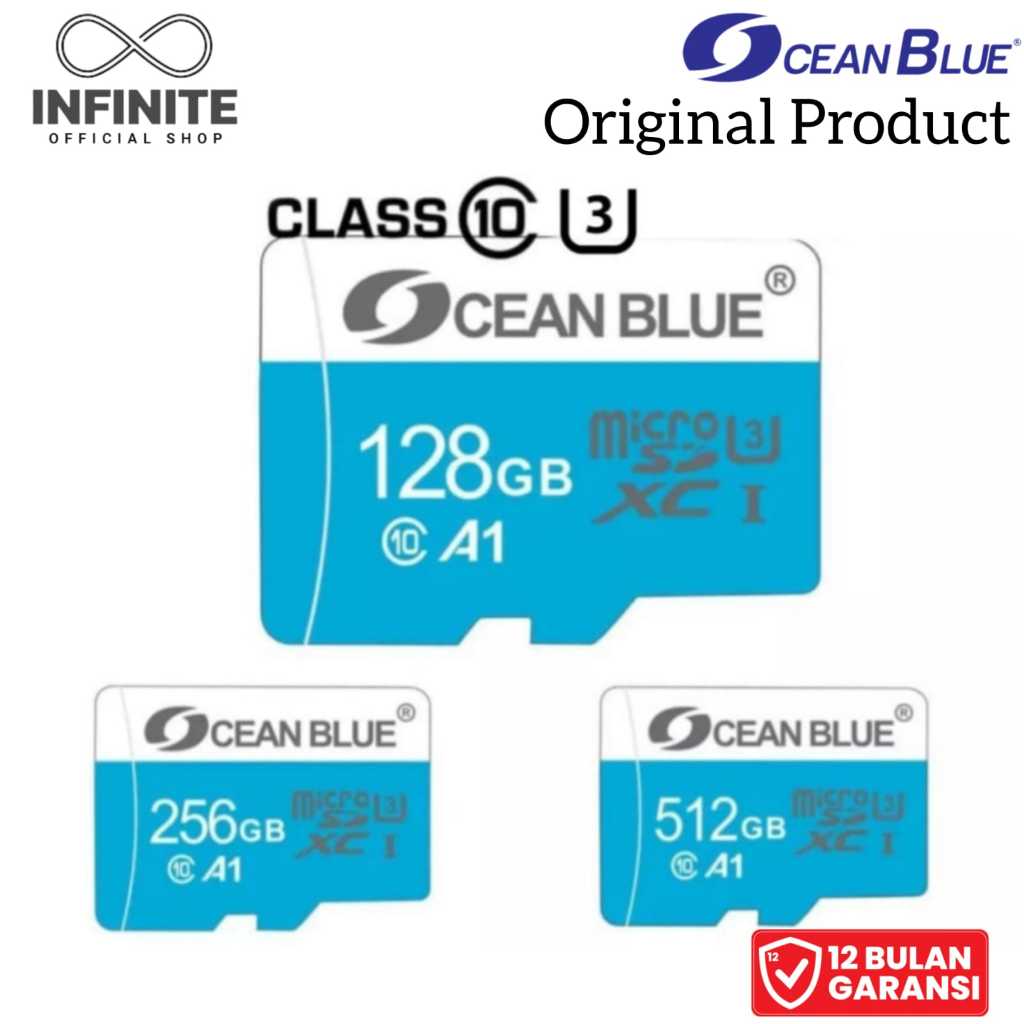 Memory Card Hp Micro SD MMC Kartu Memori TF OCEANBLUE Class10 U3 16 32 64 128 256 512 GB 100MB/s