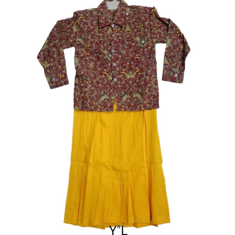 seragam paud/tk..stelan kemeja batik krisna tangan panjang dan bawahan panjang