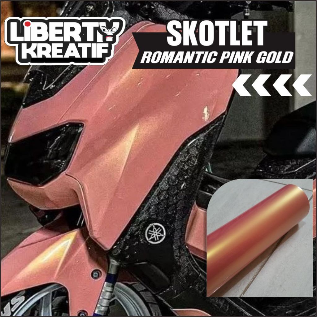 Skotlet Stiker Motor Romantic Pink Gold Skotlet Pink Lembayung Gold Skotlet Motor Pink Emas Pink Mag