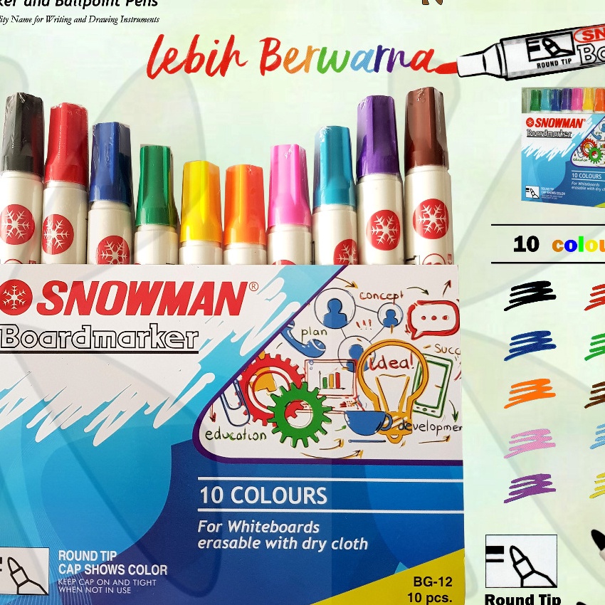 

Top Spidol Papan Tulis Whiteboard Marker Snowman Assorted 1 Colours