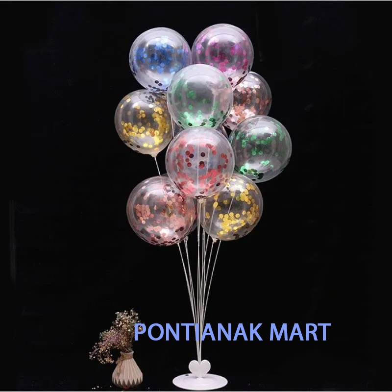 standing balon + tatakan / tiang dekorasi balon / stik balon berdiri meja