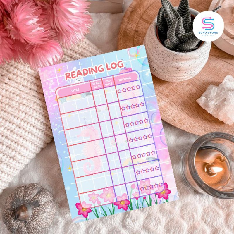 

Penanda Buku A6 Beautiful Sea Reading Log Bookmark 30 Lembar