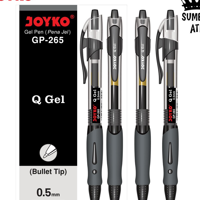 

KI3 Gel Pen Joyko GP265 Black Blue Red Q 1 Lusin 1 Box 12 PCS Gel 5 mm Pulpen Pena Mirip K1