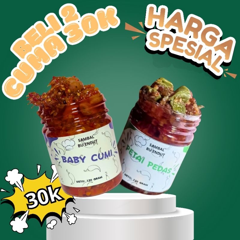 

PAKET BUNDLING!!! Sambal Baby Cumi & Sambal Petai Pedas