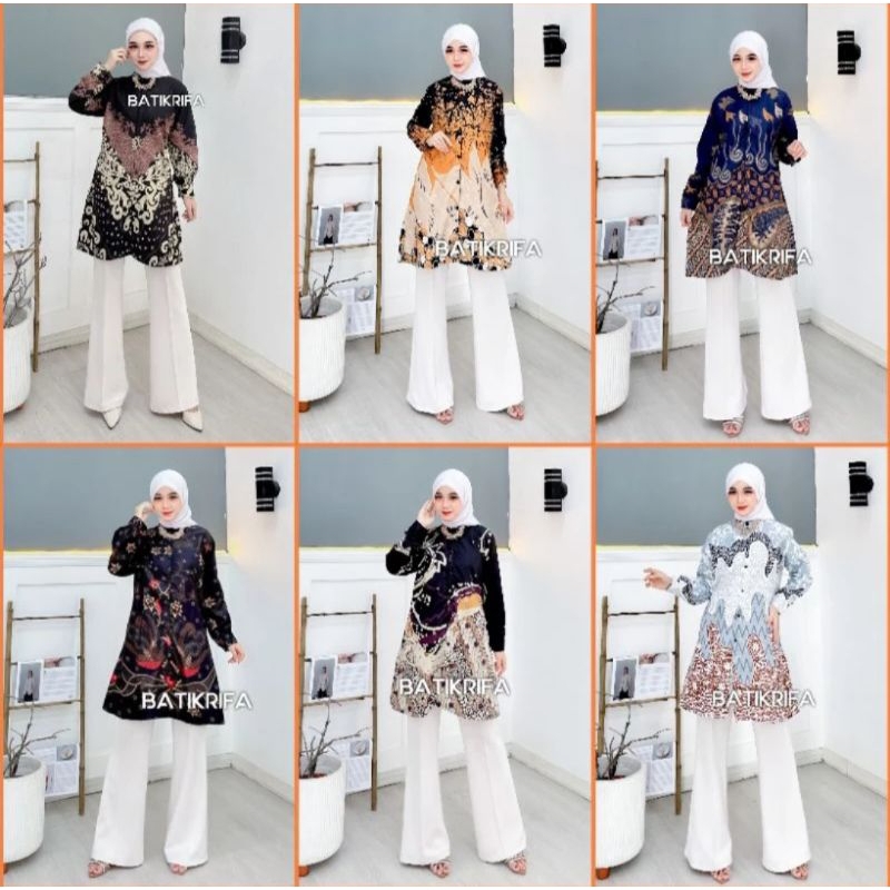 TUNIK BATIK PEKALONGAN SERAGAM PERNIKAHAN/KANTORAN WANITA KEKINIAN