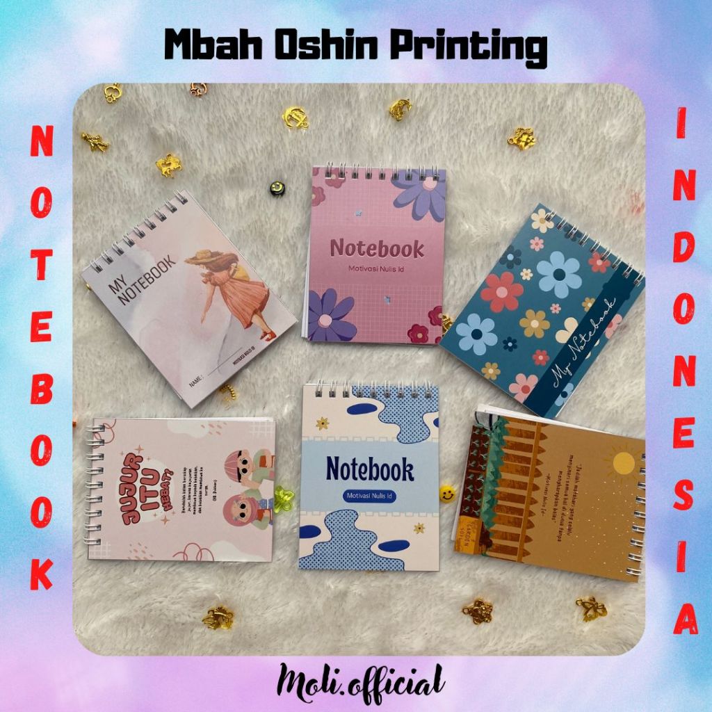 Notebook Spiral Isian Polos / Cover Muslim / Motivasi menarik / pocket diary jilid atas