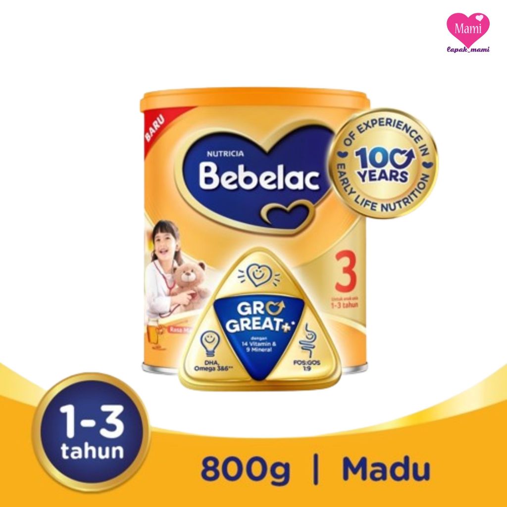 

Susu Bubuk Formula Pertumbuhan Bebelac 3 Madu 800g Kaleng Untuk Usia 1-3 Tahun